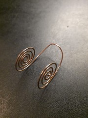 Handmade Hammered Copper Spiral Palm Ring Reiki Energy Healing Tool Arthritis
