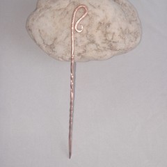 Handmade Solid Copper Hair Pin / Hair Stick – Twisted S-Curl