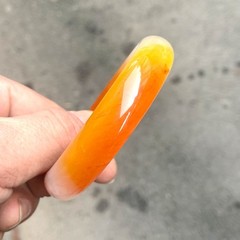 56-64mm Natural orange jade Jadeite Jade Bangle Bracelet Jewelry Healing