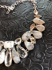 Artisan Crystal and Rutilated Quartz Many Stones Necklace 18″ Nature’s Art