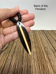 Handmade Wooden Surfboard Necklace Brown Pendant Adjustable Cord Surfer Beach