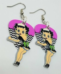 Betty Boop in a French Maid Outfit Guitar Pick Earrings – Pick Your Color