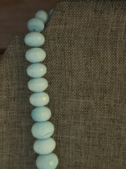 Amazonite 5-8mm Roundel Beads 16” Strand Handmade Chain 925 Silver Necklace