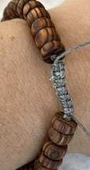 Handmade Laminate Wood Bead Bracelet Mens Adjustable Bracelet Handmade Beads NEW