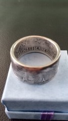 2004 Coin Ring 1 Oz Silver Walking Liberty Dollar American Standing Eagle Gift