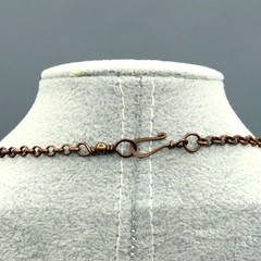 Handcrafted Copper Black Bead Scroll Swirl Pendant Necklace