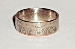«Sealed» US PRIDE HALF DOLLAR handcrafted coin ring size 7-15 show your US pride