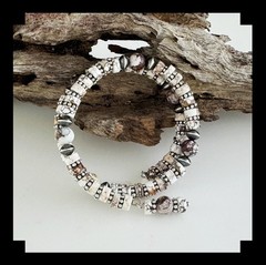 White Fox Creation: Sterling Silver and Wild Horse Magnesite Bracelet