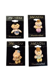 Handcrafted Mendu Clay Figurine Pins Unique Designs For Collectors Accessories