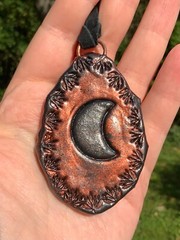 Huge Labradorite Pendant Necklace Artisan Handcrafted