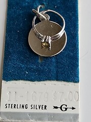 Sterling Silver ~ Engagement Ring Charm ~ Promise Anniversary VINTAGE!