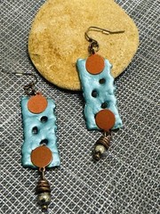 Handmade Metal Dangle Hook Earrings