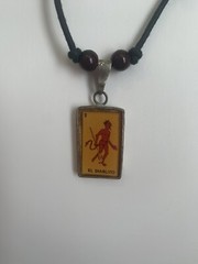 El Diablito Necklace Vintage. Cord Necklace With Beads For Adjustments