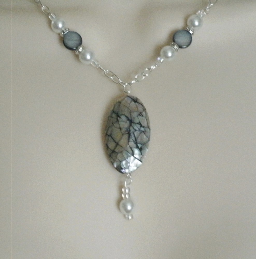 Mother Of Pearl Boho Bohemian Hippie Beach Ocean Wedding Necklace