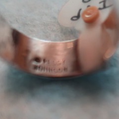 Sterling Wedding Band «I DO» size 6 1/2; Made in USA by Peggy Johnson, 1993