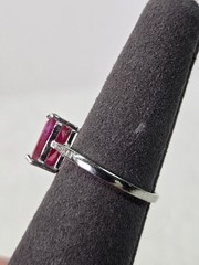Sterling Silver 925 Ruby Red Ring Size 7.5 Jewelery