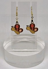 Dangling Fall Butterflies Golden French Hook Fashion Earrings