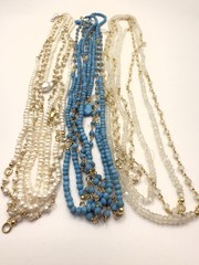 Sterling Silver 72” Hand Wire Wrapped Turquoise Howlite Bead Necklace