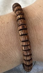 Handmade Laminate Wood Bead Bracelet Mens Adjustable Bracelet Handmade Beads NEW