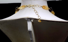 Deb GUYOT Citrine Quartz Smokey Topaz? Nugget Pearl Chunky Strand Necklace