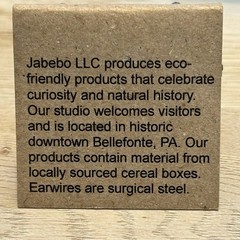 Jabber Studio Whooping Crane Surgical Steel Earrings Nature Birds Eco-friendly