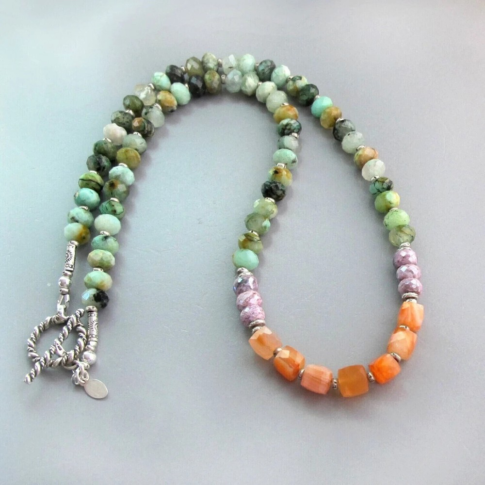 djs Sundance Azurite Sapphire Carnelian Sterling Silver Necklace Boho Lk Catalog