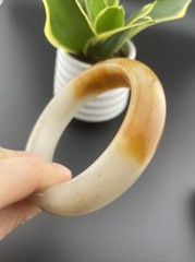 純天然玉鐲 Grade A 100% Untreated Aventurine Jade Bangle佘太翠 60 Mm Icy yellow jade