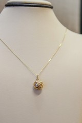 14k Solid Gold Soccer Ball Charm Pendant Futbol Necklace, Sports Lovers, Athlete