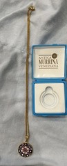 Antica Murrina Veneziana Handcrafted Blue/Red/White Glass Pendant 925