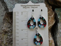 3 PC SET Old Pueblo Galaxy Micro Inlay Gemstone Opal Sterling Silver 925 AP49