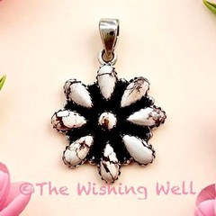Wild Horse Jasper Turquoise Cluster | Pendant| Flower Matte Jewelry