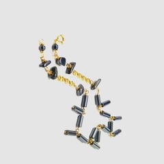 Authentic Gold Filled 1-20 14K Unique Hematite Crafted Anklet Brac 10″ adjust 9