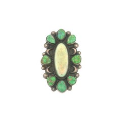 Tommy Jackson, Ring, Multi-Stone, Sterling Silver, Navajo, 8