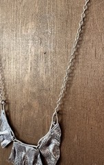 Silpada Vintage Israel 925 Sterling Silver Textured Brutalist Statement Necklace