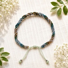 Hand Braided Multi Color Gradient Bracelet