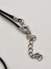 Real Flower Handmade Epoxy Pendant Necklace 18″ Long 1.5mm Waxed Rope, Silver