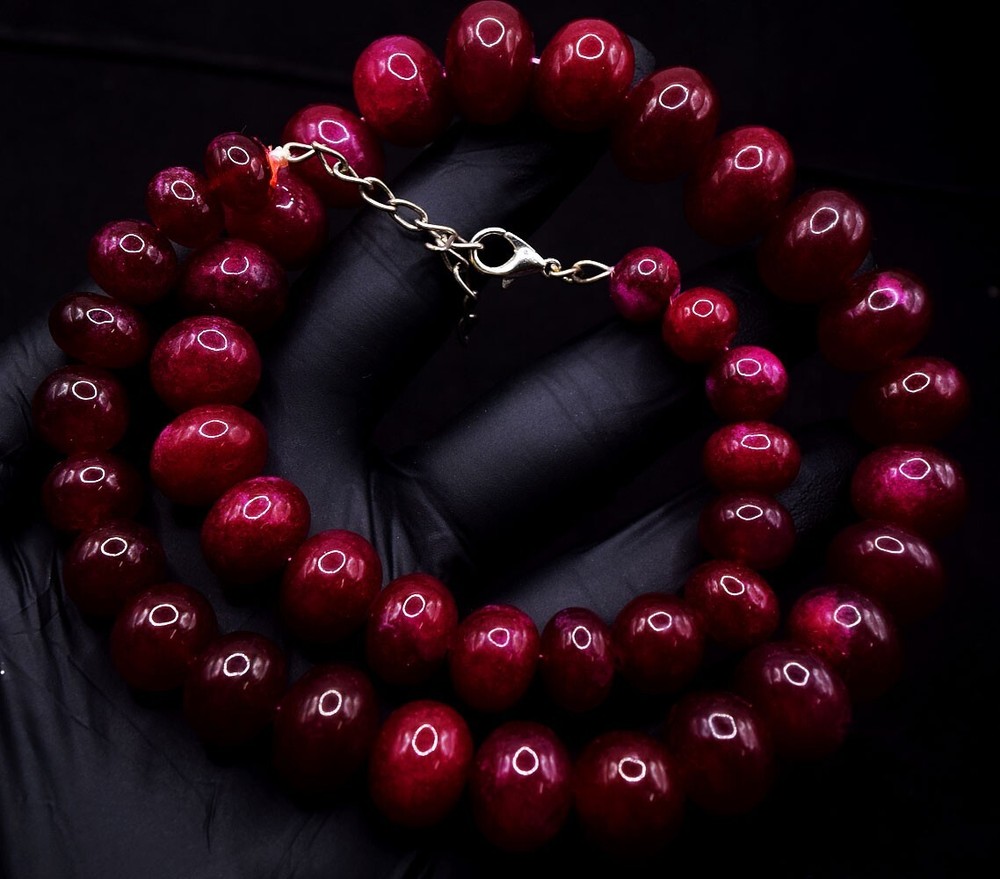 Top Grade Selling Red Ruby 600.00 Cts Beaded Necklace Jewelry VK 60 E641