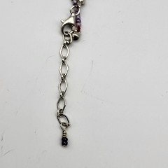 Fab Sterling Silver Necklace Beach Dolphin Shells Purple Beads Mermaid Festival