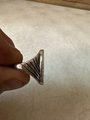 Vintage 1990’s G&S Gordon Smith Trucker Ring Womens Size 6 Turquoise Pewter