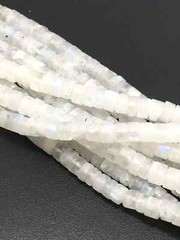 Natural Rainbow Moonstone Heishi Tyre 5.5-6.5mm 13″ Beads Strand