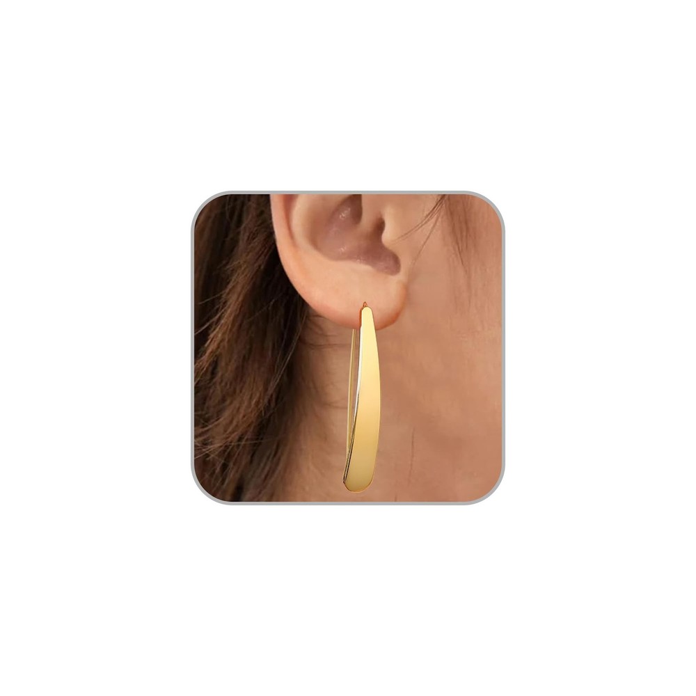 Surgical Stainless Steel Bar Earrings for Women – Long Thread Dangle Earrings…