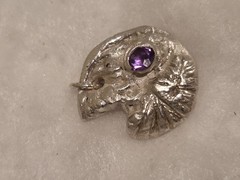 Silver Clay Jewelry, pure silver, .999, hand crafted by Marcia, lab created Amy