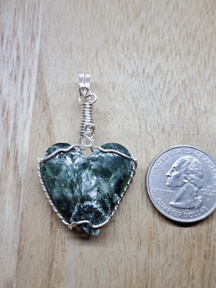 Seraphinite Heart Pendant