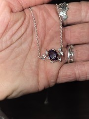 Alexandrite Vine Necklace 925 Sterling Silver Women Jewelry