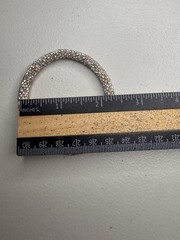 Handmade Glass Seed Bead Bracelet | Neutral Silver Champagne Stretch Bangle