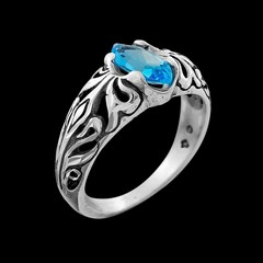 925 Sterling Silver Topaz Ring, Topaz Diamond Ring, November Birthstone…
