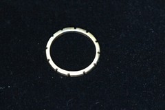Brass Ring Solid Hand Carved Gold band Size 12.5 Unisex Golden Promise Rings