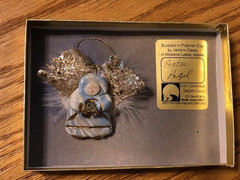 Polymer Clay Arctic Angel Pin / Ornament Made in Alaska In Original Box 1990’s