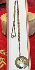 Vintage Sterling Silver (Tested) Ted De Grazia Nina Native Girl Pendant Necklace