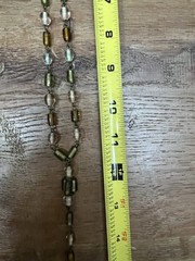 Dayne DuVall artisan signed handmade glass beaded y lariat necklace vintage